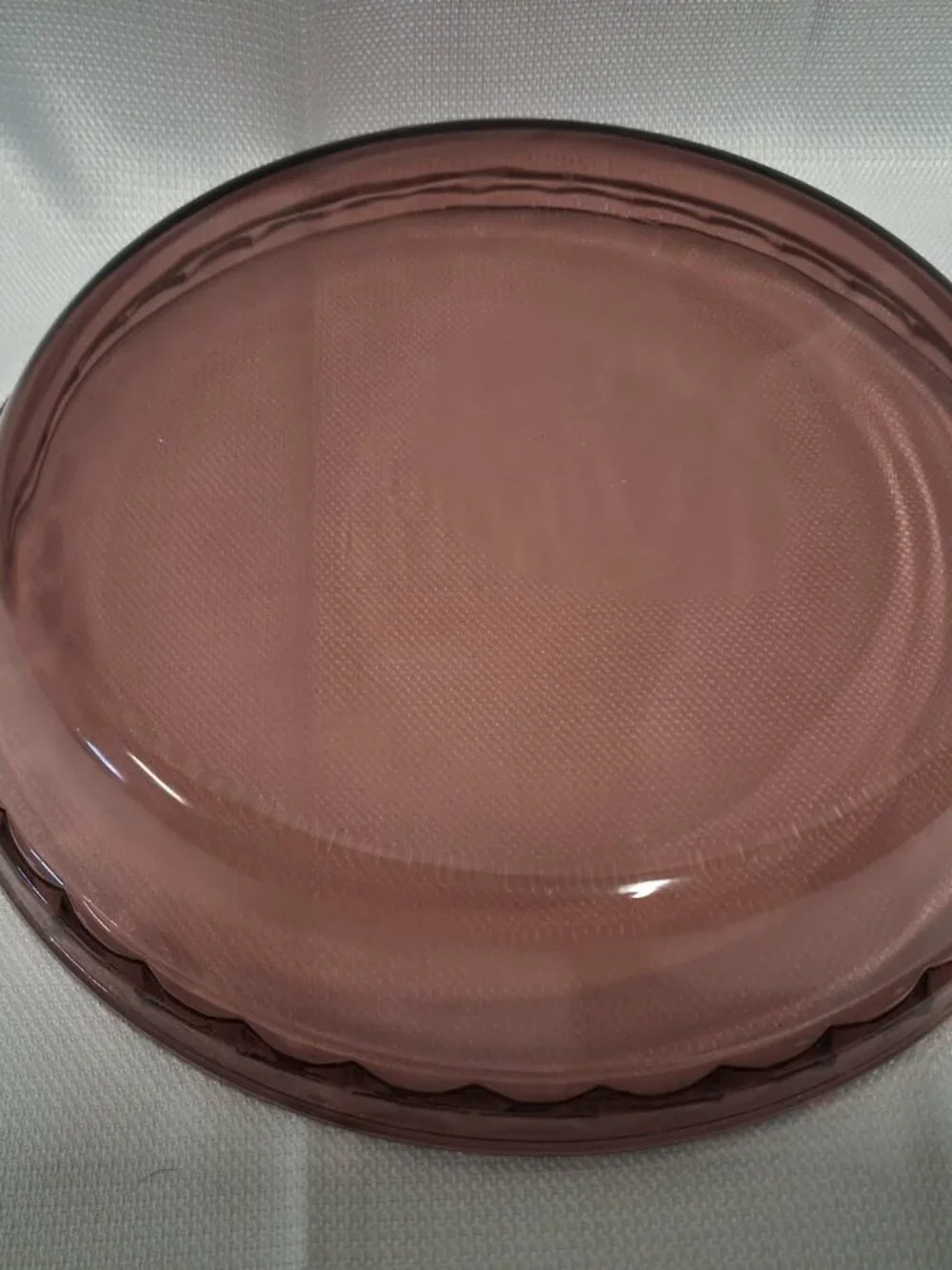 Vintage PRYEX 229 Cranberry 9.5in Fluted Crimped Edge Pie Plate